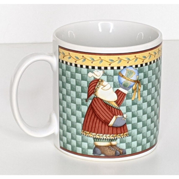 Sakura Debbie Mumm Santa Mug Cup Joy To The World - Picture 1 of 6